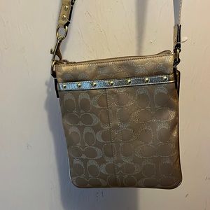 gold coach crossbody